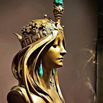 Buste de femme, bronze, Mucha