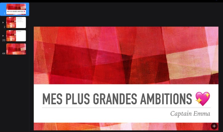 Exemple de Mes plus grandes ambitions